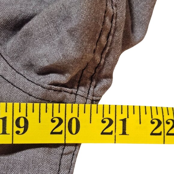 VTG Mens Casual LS Snap Pearl Button Shirt Med Taupe Work wear Normcore - Picture 11 of 14